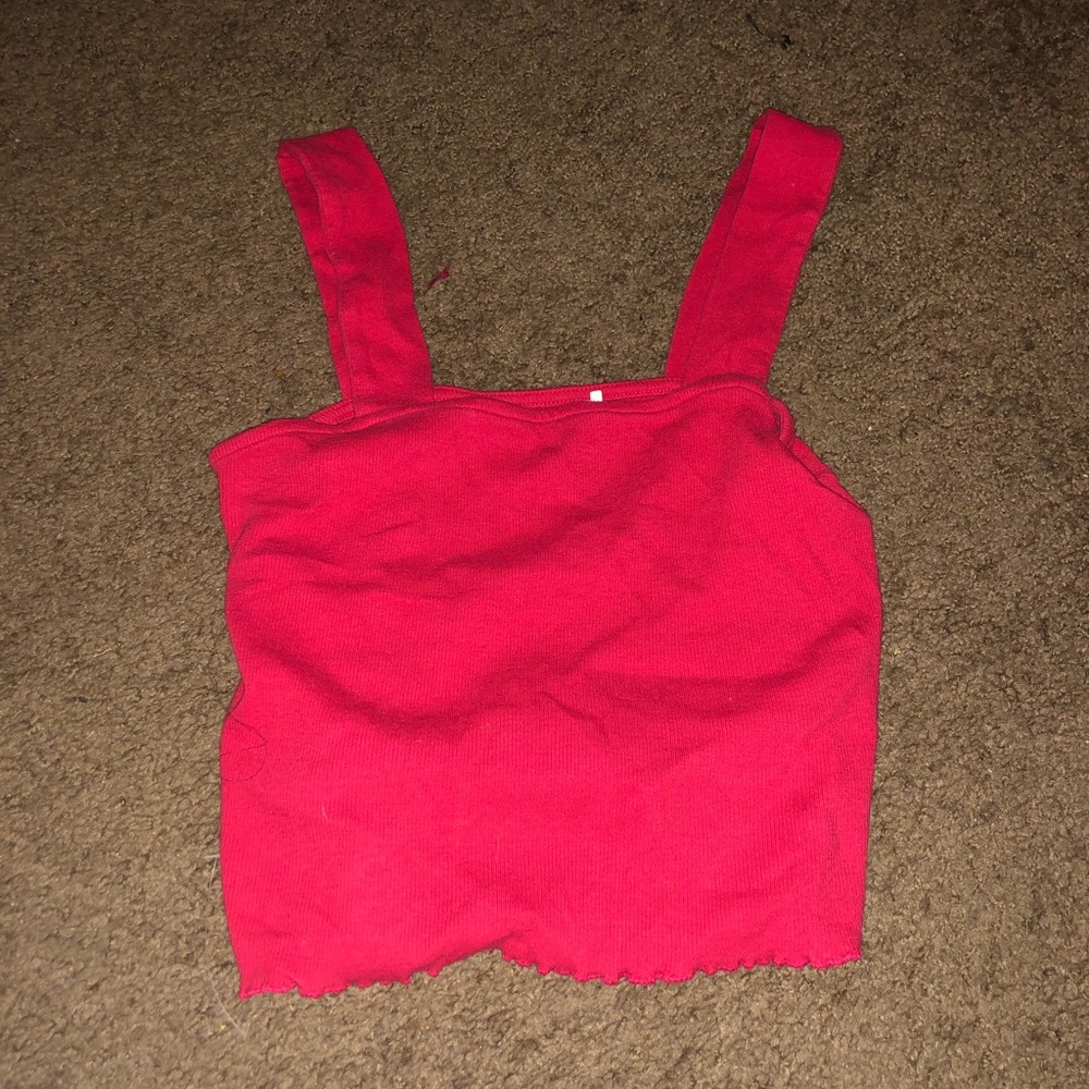 Red crop top